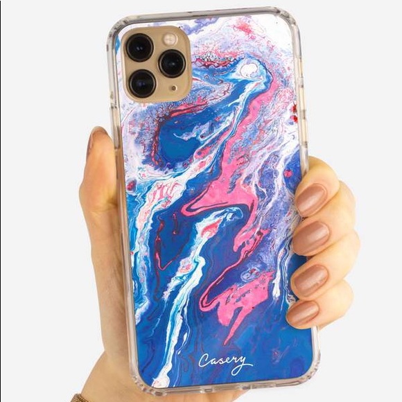 The Casery Accessories - The Casery marbled blue pink iPhone 11 phone case NEW!!